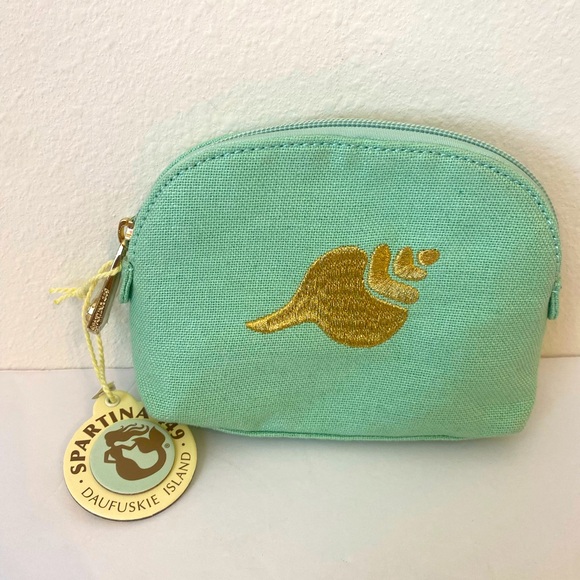 Spartina 449 Small seafoam Cosmetic Case NEW - Picture 1 of 5